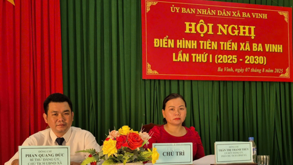 XÃ BA VINH: TỔ CHỨC HỘI NGHỊ ĐIỂN HÌNH TIÊN TIẾN LẦN THỨ I (2025 – 2030)